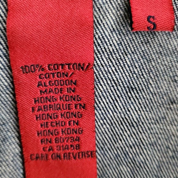 BCBGeneration MaxAzria Dark Wash Blue Denim Trucker Jean Jacket | Like New | S - Picture 11 of 15